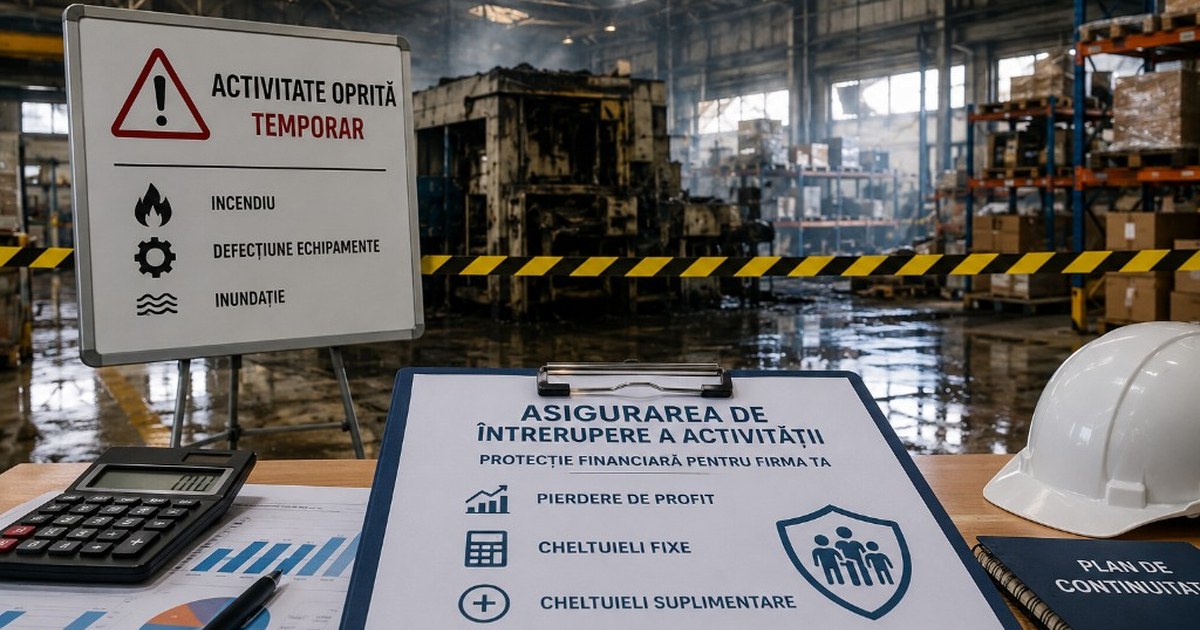 Asigurarea de întrerupere a activității — ce pierzi dacă firma se oprește