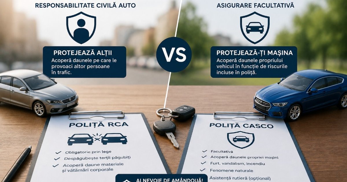CASCO vs RCA: care e diferența și ai nevoie de amândouă?