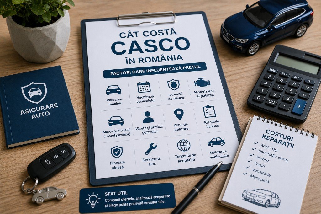 Cât costă CASCO în România — factori care influențează prețul