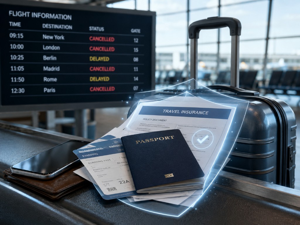Ce acoperă asigurarea de călătorie în caz de faliment al companiei aeriene