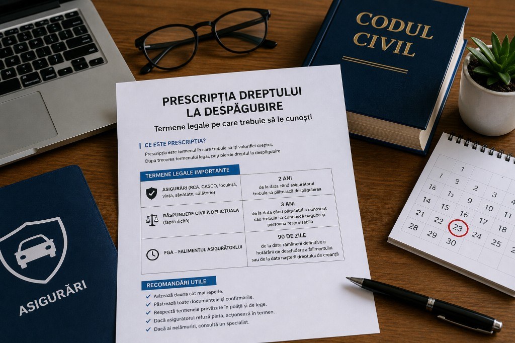 Prescripția dreptului la despăgubire — termene legale pe care trebuie să le cunoști